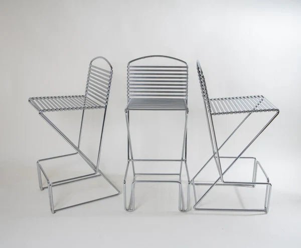 80s Bar Stools by Till Behrens for Shulbach (set of 3) - COLLECTORS RDAM