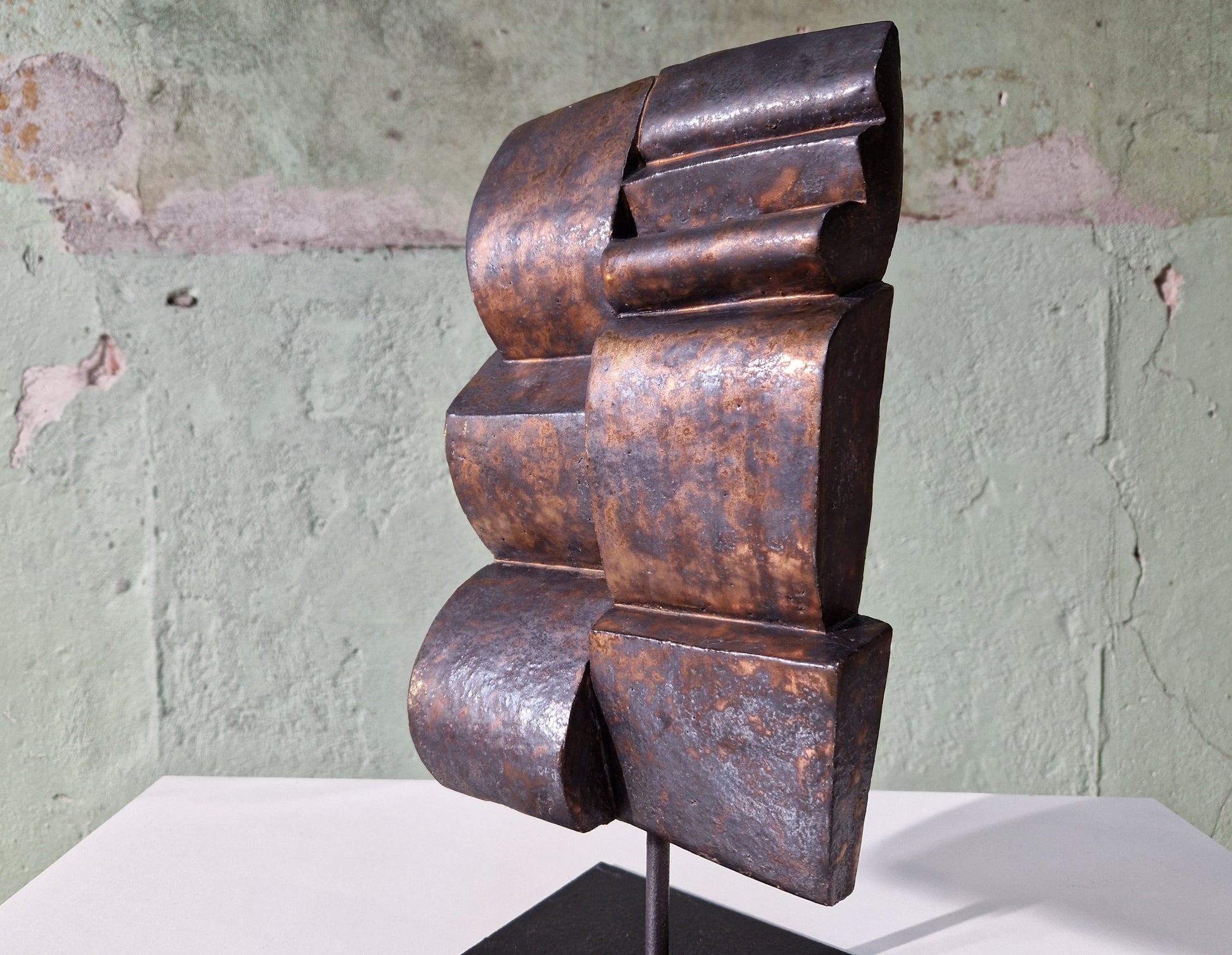Copper Glaze Cor Dam Sculpture in Fireclay, 1970s - Collectors - Net.Work