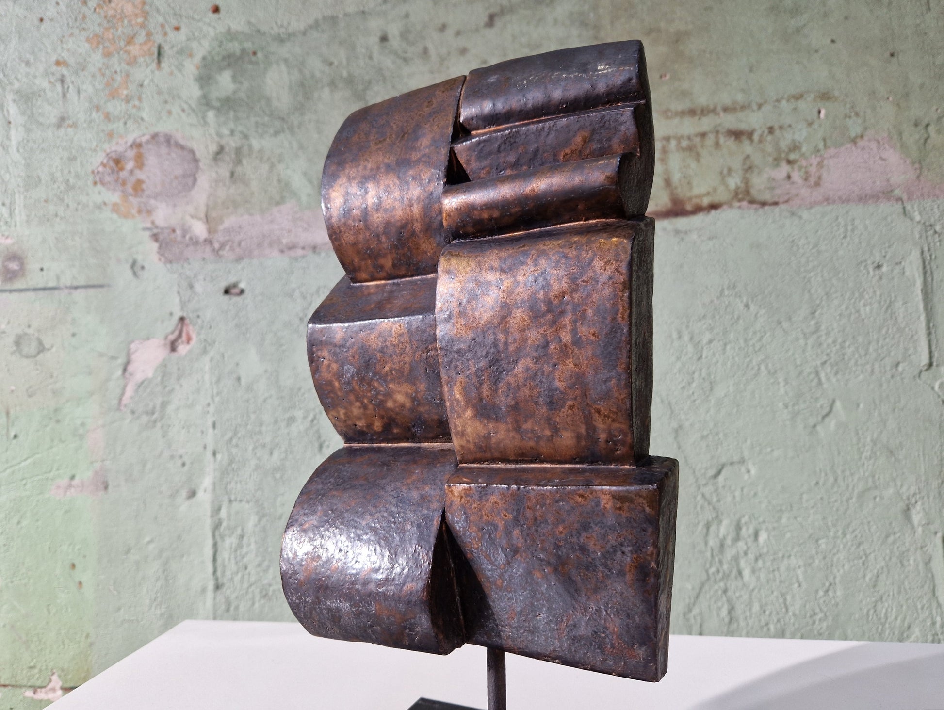 Copper Glaze Cor Dam Sculpture in Fireclay, 1970s - Collectors - Net.Work