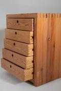 Desk and drawer in pine wood by Ate van Apeldoorn, 60s (set of 2) - COLLECTORS RDAM