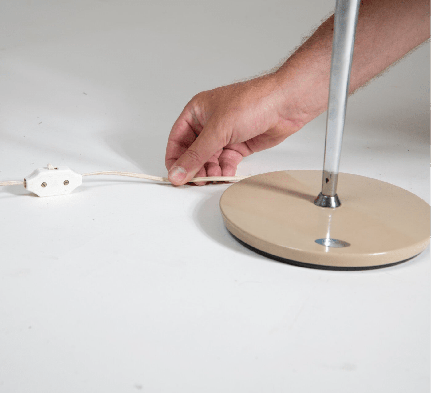 Extremely rare Fase lamp in beige by GEI, 1960's - COLLECTORS RDAM