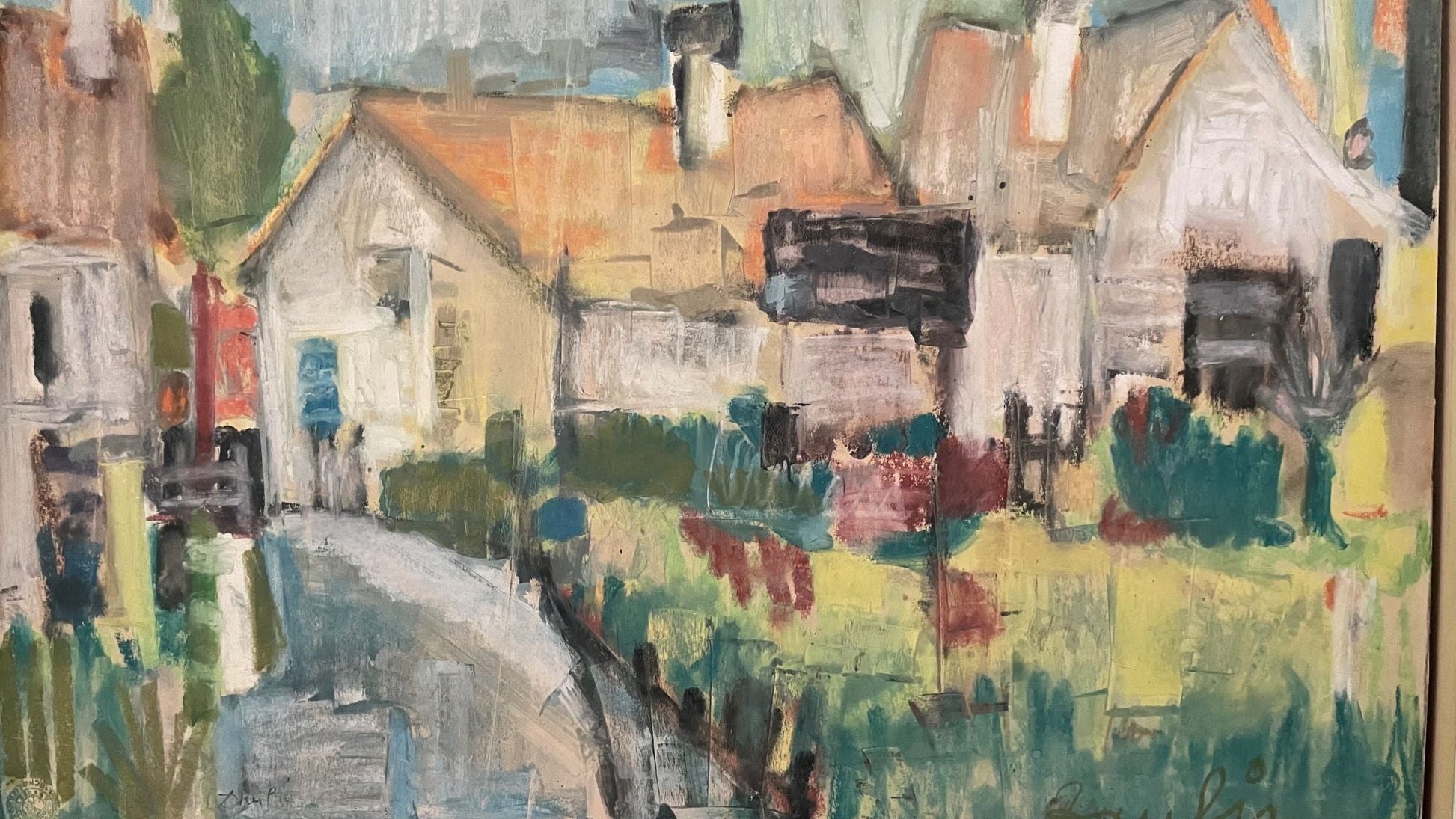 Painting, gouache and pastel chalk, Jacques Daufin, 1960s - COLLECTORS RDAM