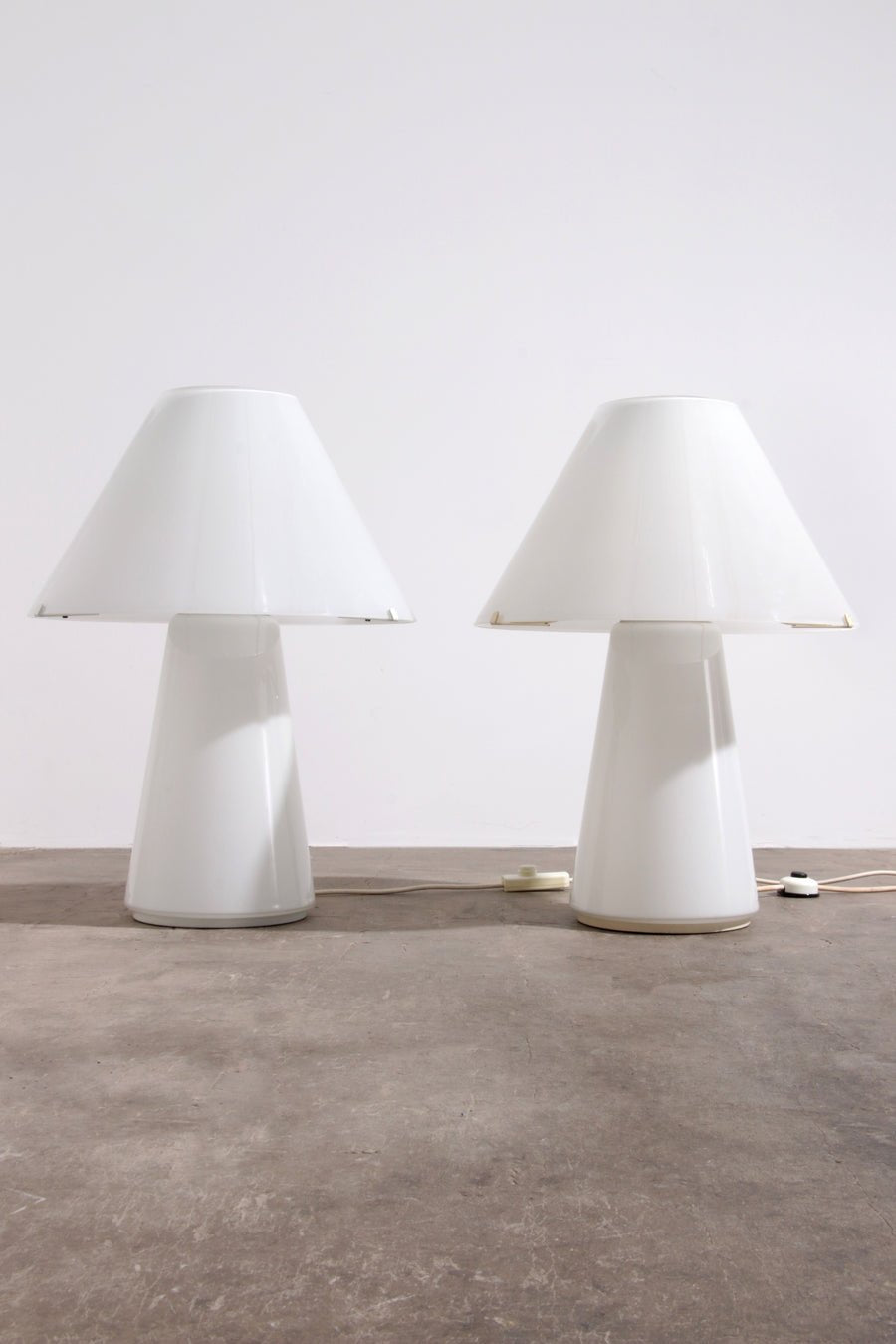 Rare Large Vetri Murano Mushroom Table Lamps, 1970s - COLLECTORS RDAM