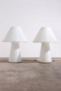 Rare Large Vetri Murano Mushroom Table Lamps, 1970s - COLLECTORS RDAM