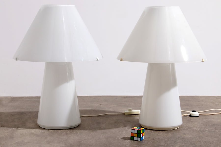 Rare Large Vetri Murano Mushroom Table Lamps, 1970s - COLLECTORS RDAM