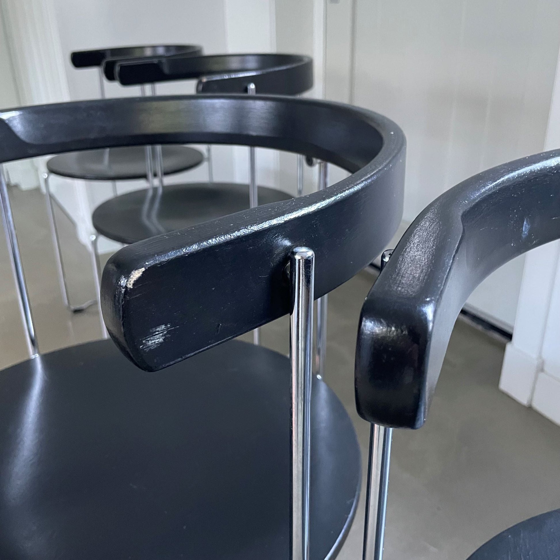 Set of 4 foldable chairs ‘Soley’, V. Hardarson for Kusch & Co, 80s - COLLECTORS RDAM