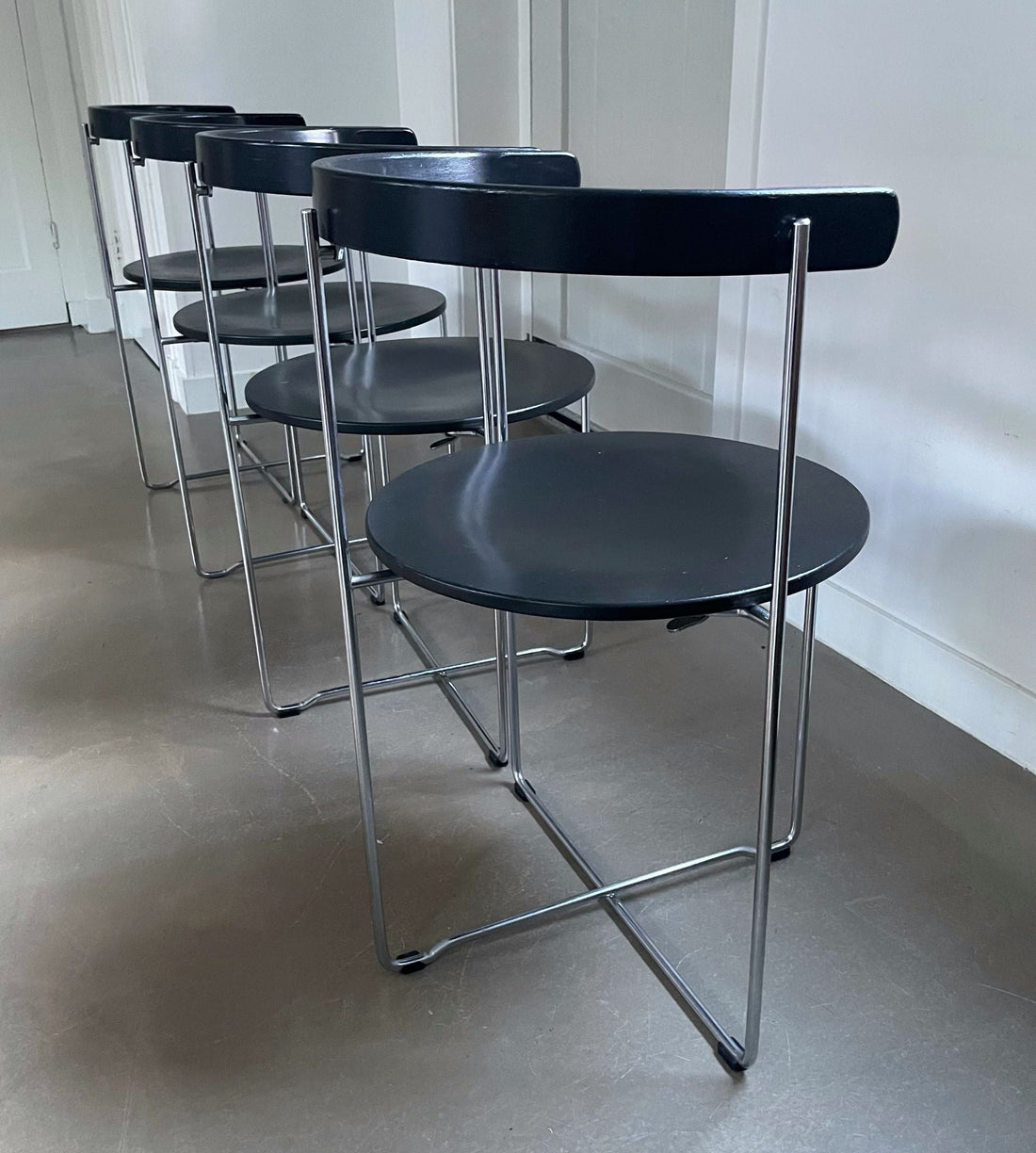 Set of 4 foldable chairs ‘Soley’, V. Hardarson for Kusch & Co, 80s - COLLECTORS RDAM