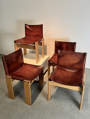Set of 'Monk' chairs by Afra & Tobia Scarpa for Molteni, 1970 - COLLECTORS RDAM