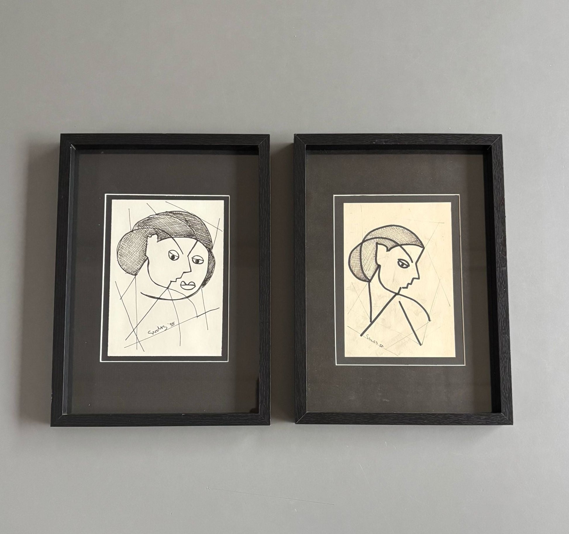 Set of two art works of Siep van den Berg, post - war constructivism, The Netherlands, 1955 - Collectors - Net.Work