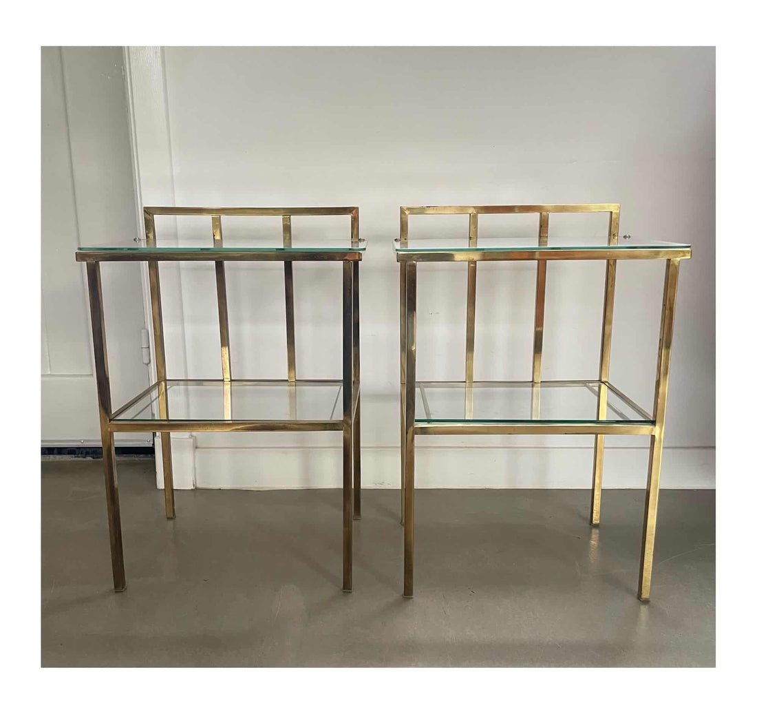 Set of two midcentury side tables, Marc Duplantier (attr.), France - COLLECTORS RDAM