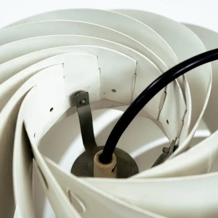 Space Age Danish design Louis Weisdorf Turbo white moon pendant light for Lyfa - COLLECTORS RDAM