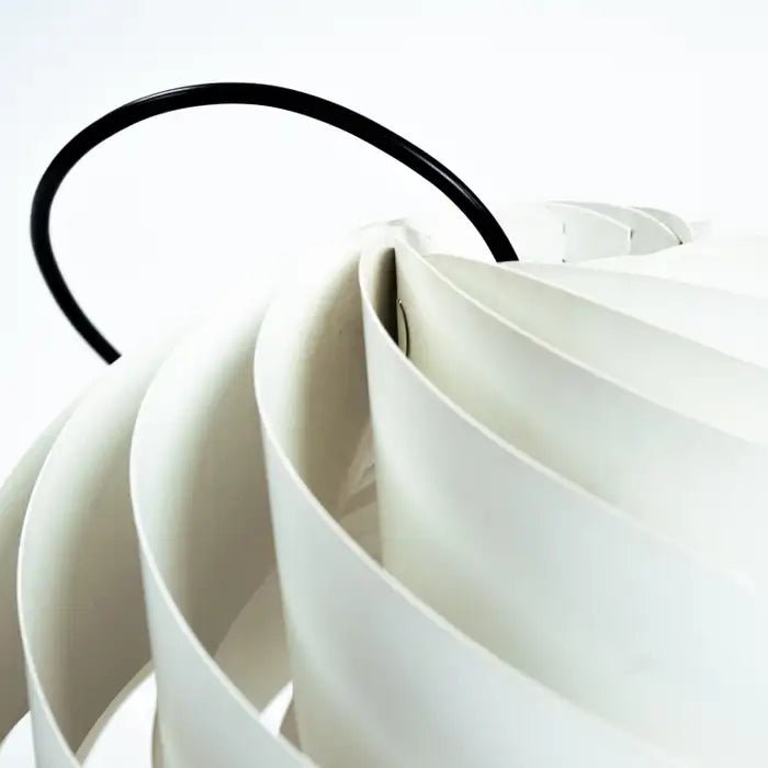 Space Age Danish design Louis Weisdorf Turbo white moon pendant light for Lyfa - COLLECTORS RDAM