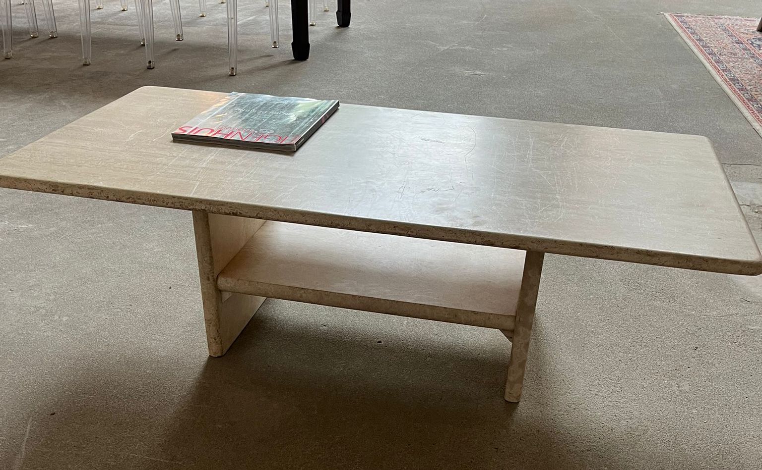 Stunning Travertine Coffee Table (120x60 cm) - COLLECTORS RDAM