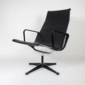 Very early Eames EA 116 'triple black' Lounge Chair, by Herman Miller - COLLECTORS RDAM