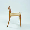 Walnut and papercord dining chairs by Molteni &C, stackable, 4, Italy 1990s - COLLECTORS RDAM