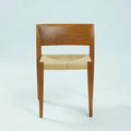 Walnut and papercord dining chairs by Molteni &C, stackable, 4, Italy 1990s - COLLECTORS RDAM