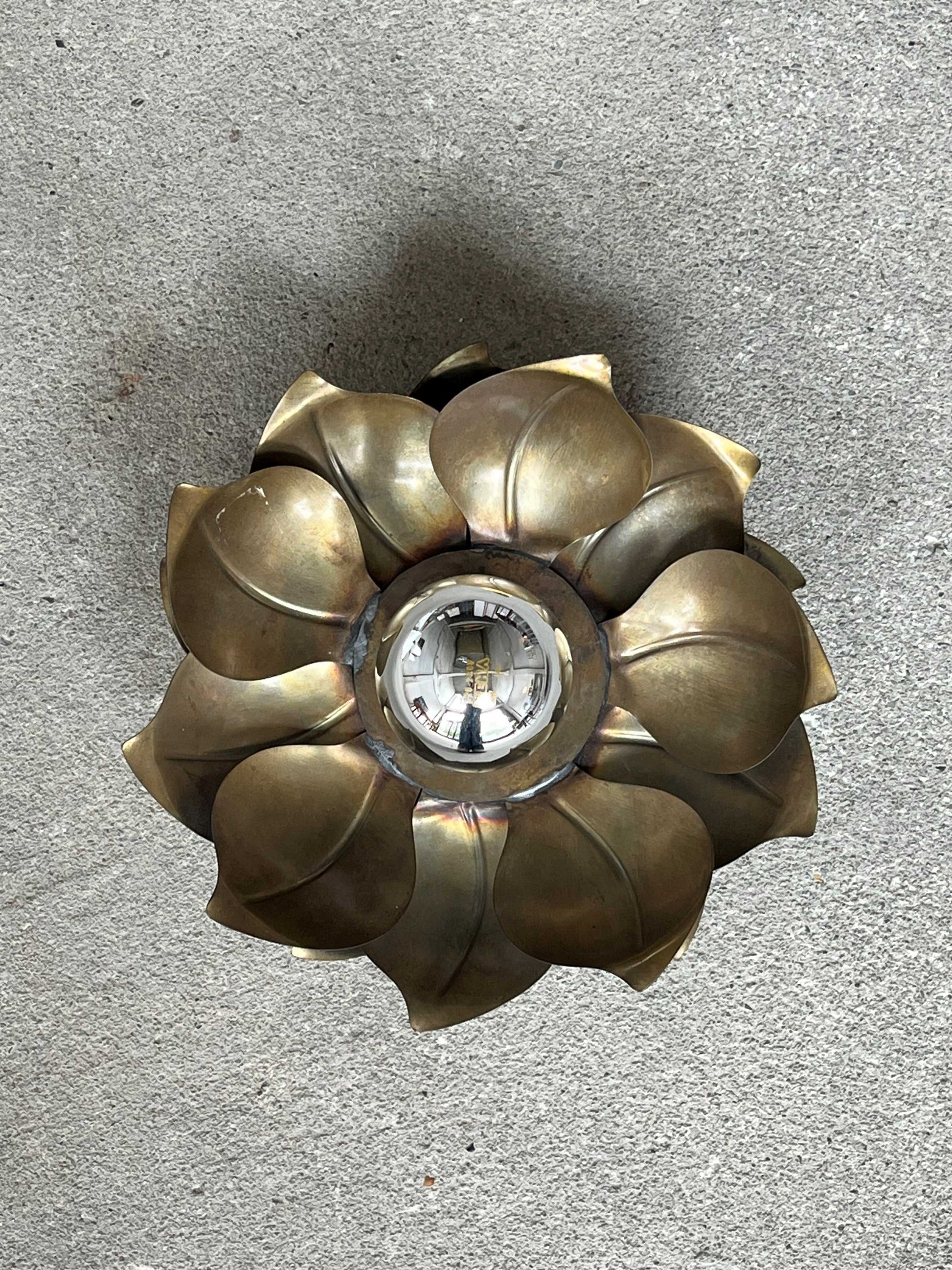 Wandlamp bloem messing - COLLECTORS RDAM